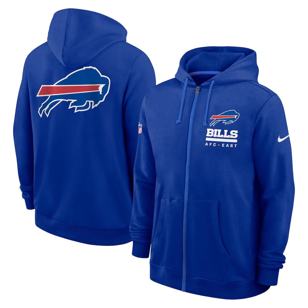 Men 2026 NFL Buffalo Bills zip-up hoodie Blue 01